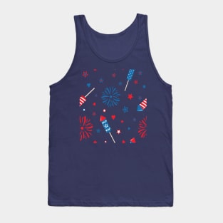 4th of July fireworks and sparklers pattern Tank Top